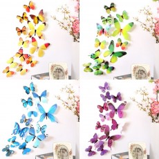3D 입체 나비 멀티 스티커 세트 벽장식 DIY 꽃장식