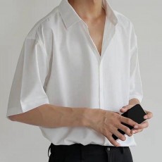 남자 데일리 캐주얼 패션 시원한 소재 오버핏 셔츠