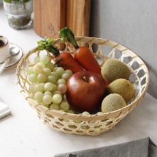 대나무 바구니 과일 야채 보관 식탁 인테리어 소품
