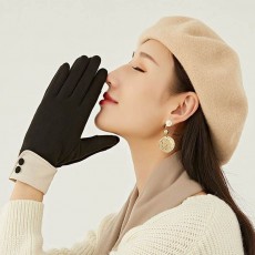 오픈핑거 여성장갑 겨울 방한용 쁘띠 스웨이드 소재