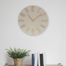 북유럽 무소음 벽시계(그레이) 원형 가정용벽시계